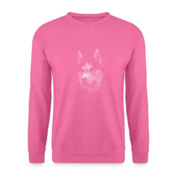 Wolf mit blauen Augen - Unisex Pullover - Pink - Vorne