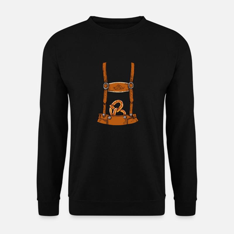 Bavarian Leather Pants & Pretzels Gift for a - Unisex Sweatshirt - black