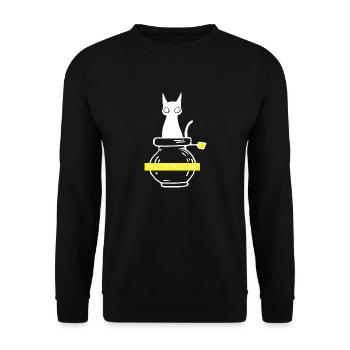 Antidepressant gift cat pets - Unisex Sweatshirt - black - Front - Alina (178cm) & Michal (187cm)
