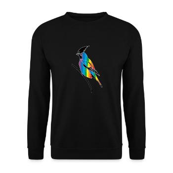 Oiseau - Sweat-shirt Unisexe - noir - Devant - Alina (178cm) & Michal (187cm)
