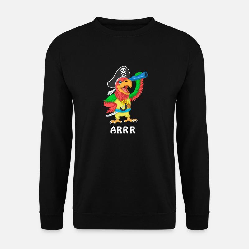 Pirate parrot arrrrr - Unisex Sweatshirt - black