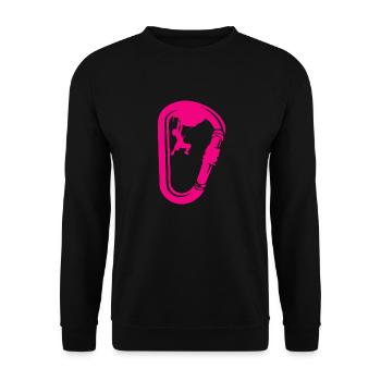 Bouldern Klettern Climbing - Unisex Pullover - Schwarz - Vorne - Alina (178cm) & Michal (187cm)