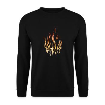 flame fire flame - Unisex Sweatshirt - black - Front - Alina (178cm) & Michal (187cm)