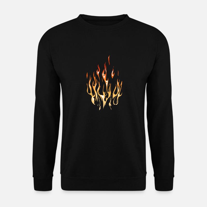 Flamme Feuer Flamme - Unisex Pullover - Schwarz