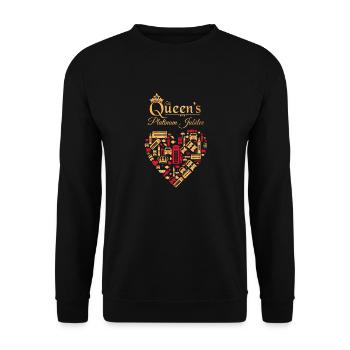 British Queen Platinum Jubilee 70 Years - Unisex Sweatshirt - black - Front - Alina (178cm) & Michal (187cm)