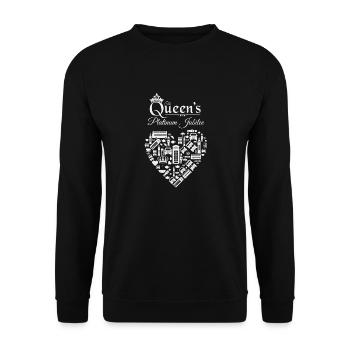 British Queen Elizabeth II Platinum Jubilee - Unisex Sweatshirt - black - Front - Alina (178cm) & Michal (187cm)
