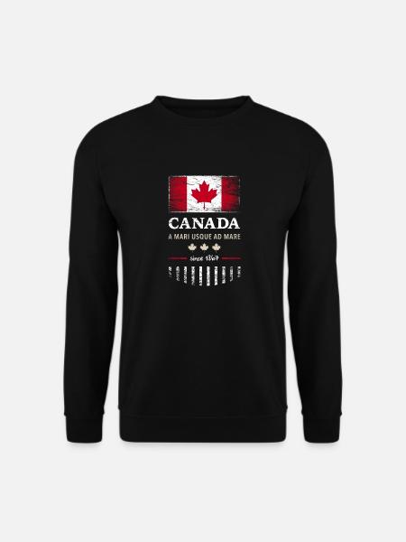 Canada Fahne Kanada Nordamerika Maple Leaf Flagge - Unisex Pullover - Schwarz