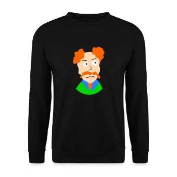 grand father portrai - Unisex Sweatshirt - black - Front - Alina (178cm) & Michal (187cm)