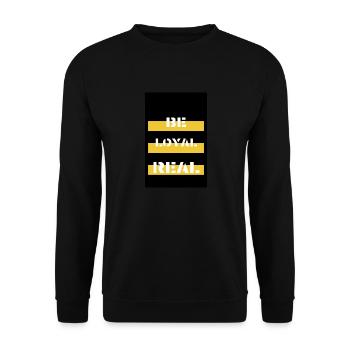 Soyez LOYAL&RÉEL - Sweat-shirt Unisexe - noir - Devant - Alina (178cm) & Michal (187cm)