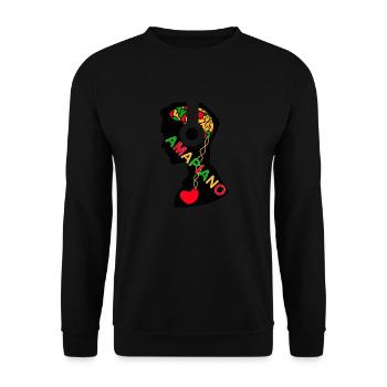 Mon cœur bat pour Amapiano - Sweat-shirt Unisexe - noir - Devant - Alina (178cm) & Michal (187cm)