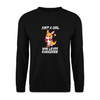 Kangaroo Lover Design - Unisex Sweatshirt - black - Front - Alina (178cm) & Michal (187cm)