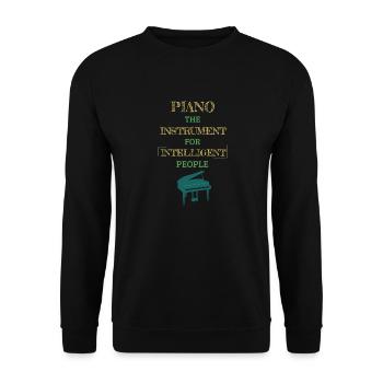 Piano Instrument For Intelligent People Yellow - Unisex Pullover - Schwarz - Vorne - Alina (178cm) & Michal (187cm)