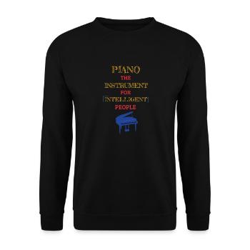 Piano Instrument For Intelligent People Orange - Unisex Sweatshirt - black - Front - Alina (178cm) & Michal (187cm)