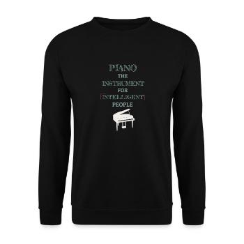 Instrument de piano pour les personnes intelligentes Retro Mint - Sweat-shirt Unisexe - noir - Devant - Alina (178cm) & Michal (187cm)