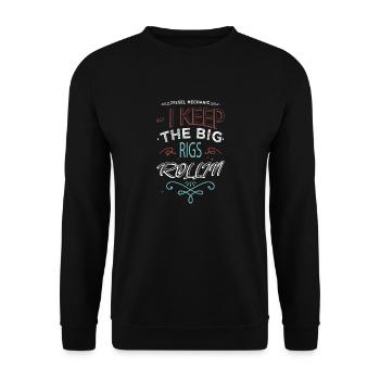 Baseball sweatshirt Baseball shirt - Unisex Sweatshirt - black - Front - Alina (178cm) & Michal (187cm)