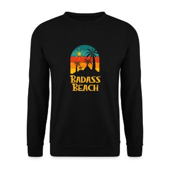 Beach Vacation Summer Tropical Trip Ocean Funny - Unisex Sweatshirt - black - Front - Alina (178cm) & Michal (187cm)