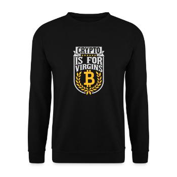 crypto is for virgins - Unisex Pullover - Schwarz - Vorne - Alina (178cm) & Michal (187cm)