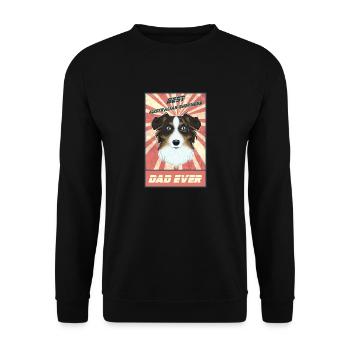 Meilleur père berger australien jamais australien - Sweat-shirt Unisexe - noir - Devant - Alina (178cm) & Michal (187cm)