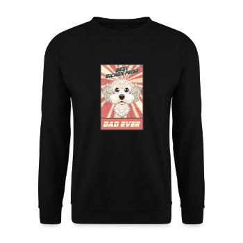 Meilleur père Bichon Frise Jamais I Bichon Lover - Sweat-shirt Unisexe - noir - Devant - Alina (178cm) & Michal (187cm)