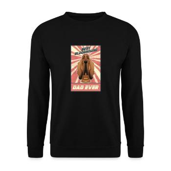 Meilleur papa limier de tous les temps I Bloodhound Lover - Sweat-shirt Unisexe - noir - Devant - Alina (178cm) & Michal (187cm)