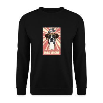 Best Boxer Dad Ever I Boxer Lover - Unisex Sweatshirt - black - Front - Alina (178cm) & Michal (187cm)