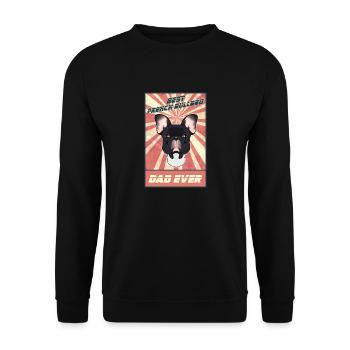 Best French Bulldog Dad Ever I Frenchie Lover - Unisex Sweatshirt - black - Front - Alina (178cm) & Michal (187cm)