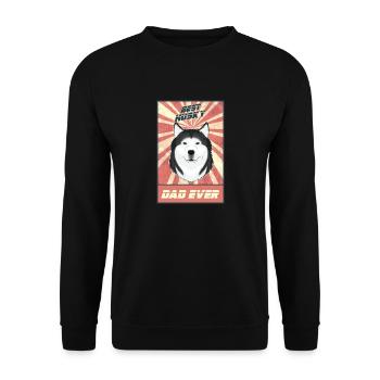 Best Siberian Husky Dad Ever I Husky Lover - Unisex Sweatshirt - black - Front - Alina (178cm) & Michal (187cm)