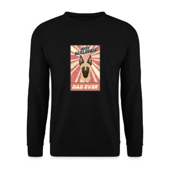 Best Belgian Malinois Dad Ever I Mechelaar Lover - Unisex Sweatshirt - black - Front - Alina (178cm) & Michal (187cm)