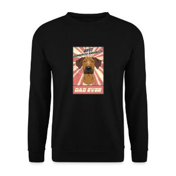 Best Rhodesian Ridgeback Dad Ever Rhodesian - Unisex Sweatshirt - black - Front - Alina (178cm) & Michal (187cm)
