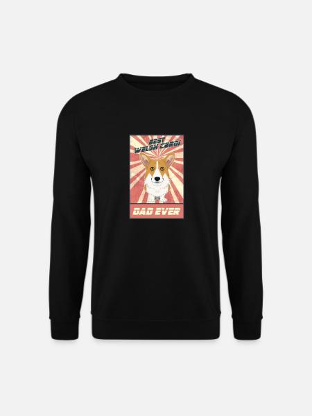 Best Welsh Corgi Dad Ever I Corgi Lover - Unisex Pullover - Schwarz
