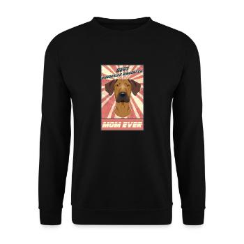 Best Rhodesian Ridgeback Mom Ever Rhodesian - Unisex Sweatshirt - black - Front - Alina (178cm) & Michal (187cm)