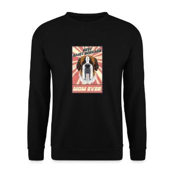 Best Saint Bernard Mom Ever I Saint Bernard Lover - Unisex Sweatshirt - black - Front - Alina (178cm) & Michal (187cm)