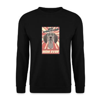 Best Weimaraner Mom Ever I Weimaraner Lover - Unisex Pullover - Schwarz - Vorne - Alina (178cm) & Michal (187cm)