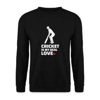 J’aime le cricket pour tous les joueurs de cricket - Sweat-shirt Unisexe - noir - Devant - Alina (178cm) & Michal (187cm)