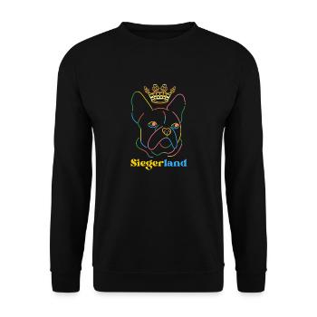 Siegerland - Das Design des Siegerlands - Unisex Pullover - Schwarz - Vorne - Alina (178cm) & Michal (187cm)