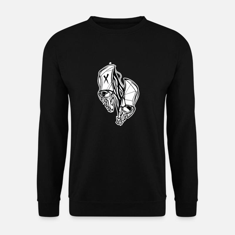 Split Skull // Illustration - Unisex Sweatshirt - black