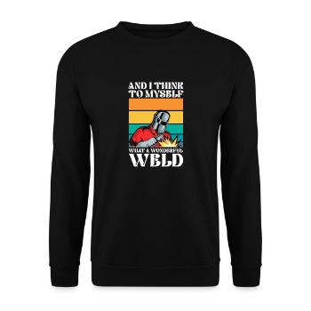 Et je me dis quelle merveilleuse soudure - Sweat-shirt Unisexe - noir - Devant - Alina (178cm) & Michal (187cm)