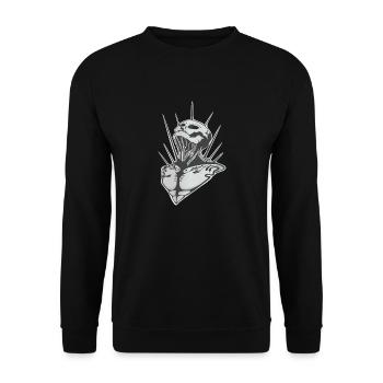 Skull - Unisex Pullover - Schwarz - Vorne - Alina (178cm) & Michal (187cm)