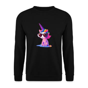 Unicorn Mythical Animal Unicorn Unicorn Girl - Unisex Sweatshirt - black - Front - Alina (178cm) & Michal (187cm)