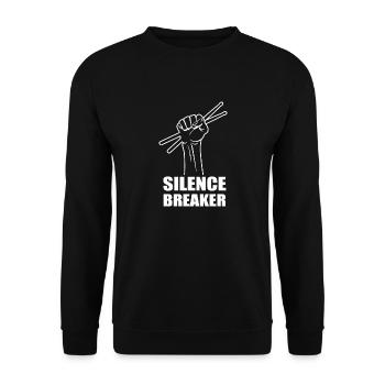 Batterie, Tambour, Musique, Instrument - Sweat-shirt Unisexe - noir - Devant - Alina (178cm) & Michal (187cm)
