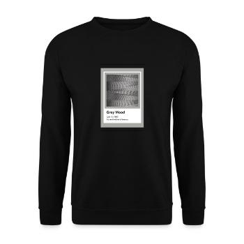 Farbe Grau Faden Geschenkidee Kunst - Unisex Pullover - Schwarz - Vorne - Alina (178cm) & Michal (187cm)