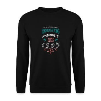 editor novelist school christmas contentwriter - Unisex Sweatshirt - black - Front - Alina (178cm) & Michal (187cm)
