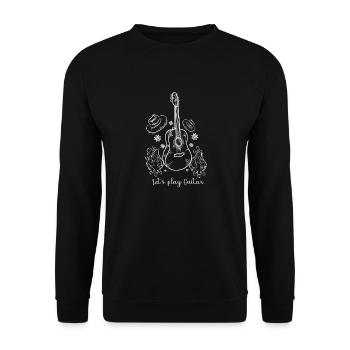 let's play guitar - Sweat-shirt Unisexe - noir - Devant - Alina (178cm) & Michal (187cm)
