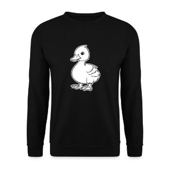 Duck Birds Ducks - Unisex Sweatshirt - black - Front - Alina (178cm) & Michal (187cm)