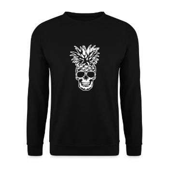 Ananas - Unisex Pullover - Schwarz - Vorne - Alina (178cm) & Michal (187cm)