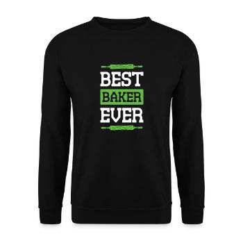Best Baker Ever - Unisex Pullover - Schwarz - Vorne - Alina (178cm) & Michal (187cm)