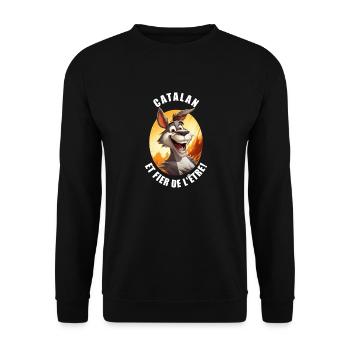 Catalan et fier de l'être - Sweat-shirt Unisexe - noir - Devant - Alina (178cm) & Michal (187cm)