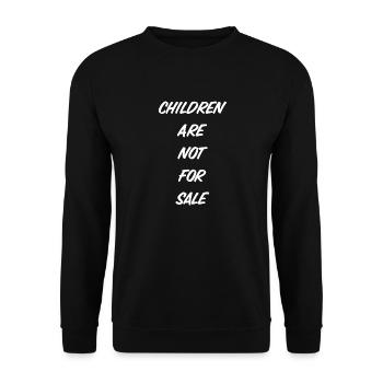 Les enfants ne sont pas à vendre - Sweat-shirt Unisexe - noir - Devant - Alina (178cm) & Michal (187cm)