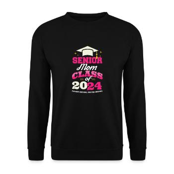 Classe de maman senior de 2024 Proud Mama Funny - Sweat-shirt Unisexe - noir - Devant - Alina (178cm) & Michal (187cm)