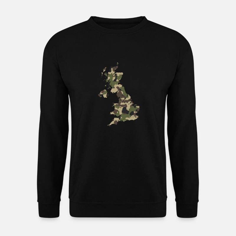 England camouflage map - Unisex Sweatshirt - black